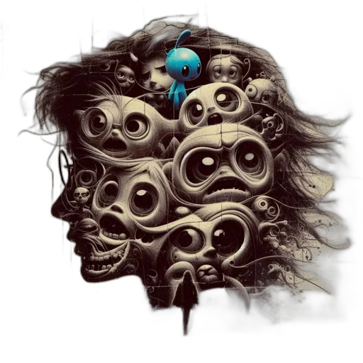 mask, face, hair, crown transparent PNG cut-out