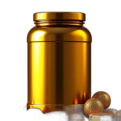 bottle, 3d render, photorealistic, golden transparent PNG cut-out
