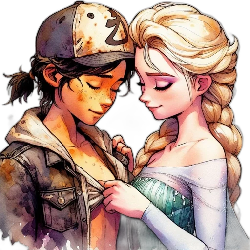 watercolor, comic book art, fantasy art, concept art transparent PNG cut-out