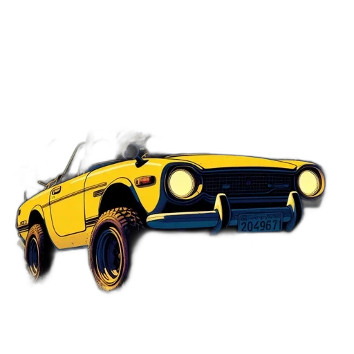 car, concept art, pixel art, 3d render transparent PNG cut-out