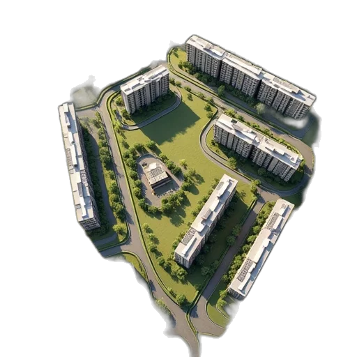 building, 3d render, concept art, photorealistic transparent PNG cut-out