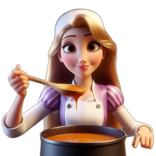food, staff, 3d render, cartoon transparent PNG cut-out