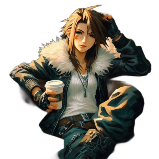 jacket, pixel art, concept art, fantasy art transparent PNG cut-out