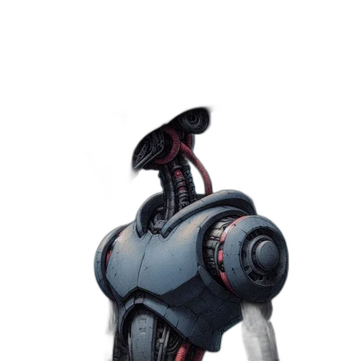 robot, weapon, staff, creature transparent PNG cut-out