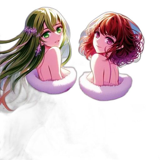anime, concept art, fantasy art, watercolor transparent PNG cut-out