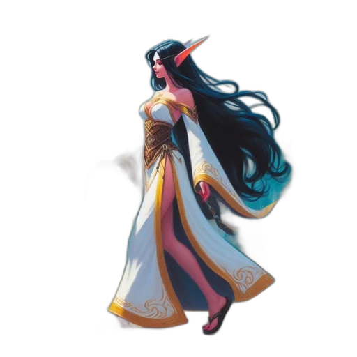 dress, staff, sword, dragon transparent PNG cut-out