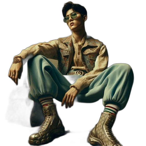 jacket, shoes, concept art, photorealistic transparent PNG cut-out