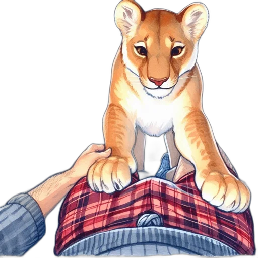 animal, furniture, jacket, watercolor transparent PNG cut-out