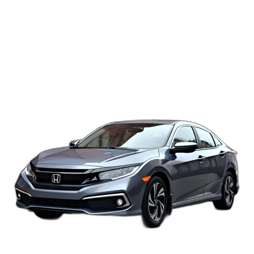 car, gray, honda, civic transparent PNG cut-out