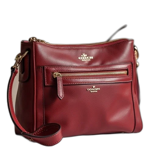red, coach, legacy, crossbody transparent PNG cut-out