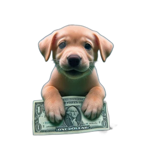 animal, 3d render, photorealistic, puppy transparent PNG cut-out