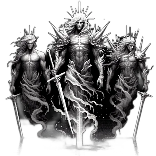 crown, staff, sword, concept art transparent PNG cut-out