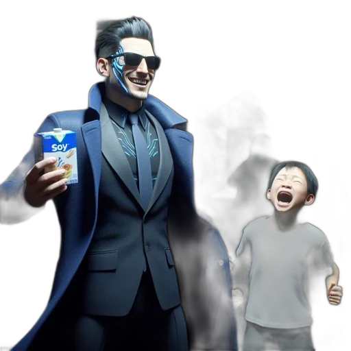 jacket, concept art, 3d render, cyberpunk transparent PNG cut-out
