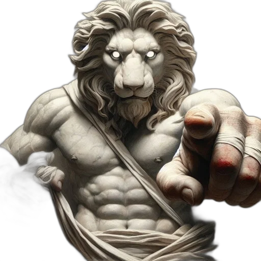 animal, sword, staff, fantasy art transparent PNG cut-out
