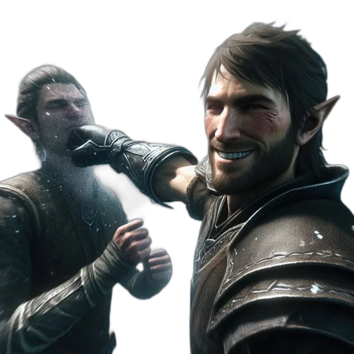 sword, concept art, fantasy art, man transparent PNG cut-out