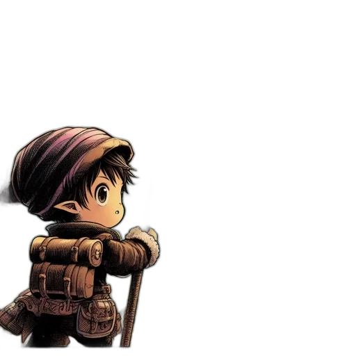 weapon, jacket, robot, staff transparent PNG cut-out