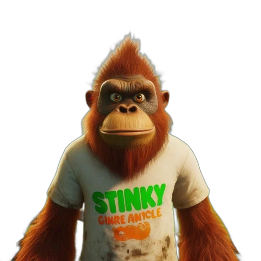 animal, staff, creature, 3d render transparent PNG cut-out