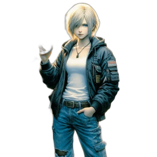 jacket, weapon, concept art, comic book art transparent PNG cut-out