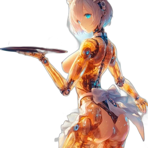 robot, dress, weapon, sword transparent PNG cut-out