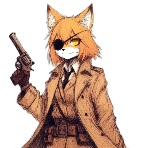 staff, weapon, animal, jacket transparent PNG cut-out