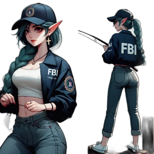 jacket, staff, weapon, hat transparent PNG cut-out