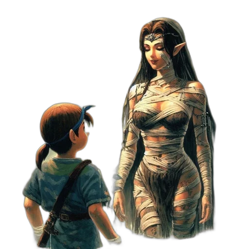 dress, concept art, comic book art, fantasy art transparent PNG cut-out