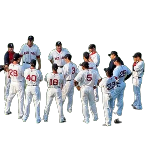 staff, group, baseball, players transparent PNG cut-out