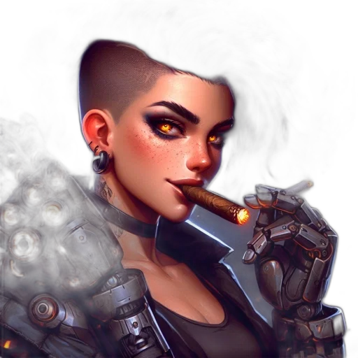 face, weapon, jacket, robot transparent PNG cut-out