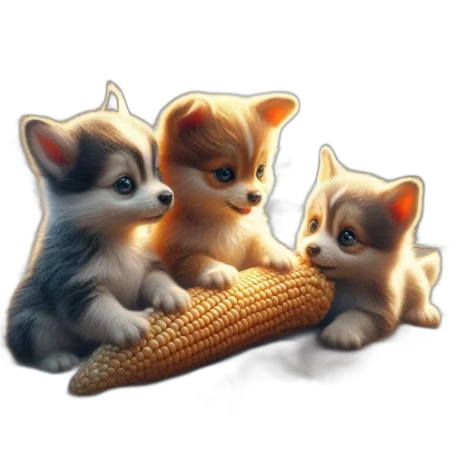food, animal, pixel art, photorealistic transparent PNG cut-out