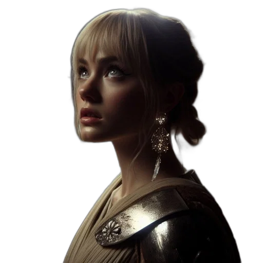 crown, face, dress, sword transparent PNG cut-out