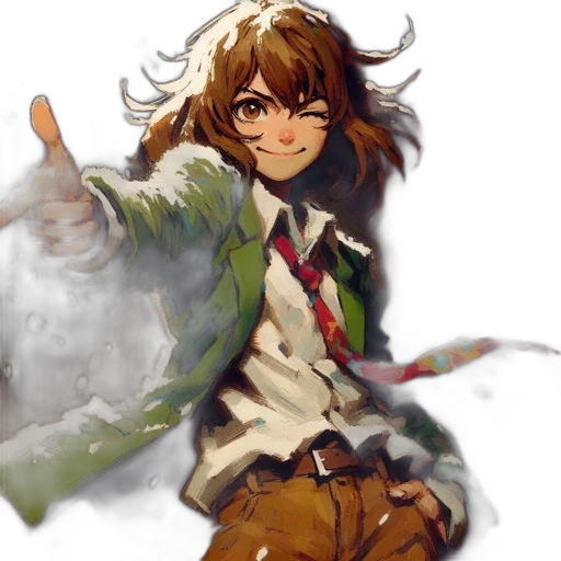 jacket, staff, concept art, fantasy art transparent PNG cut-out