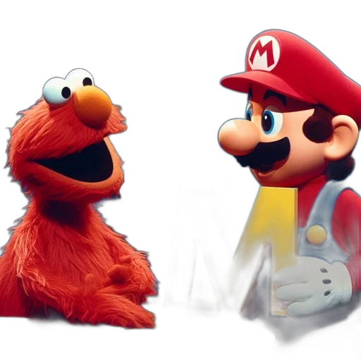 concept art, 3d render, photorealistic, elmo transparent PNG cut-out