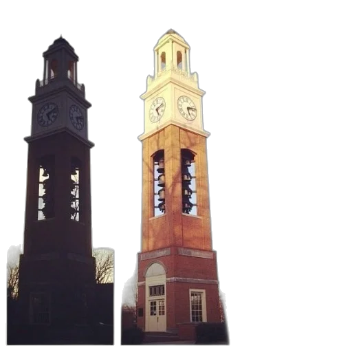 building, 3d render, three, clock transparent PNG cut-out