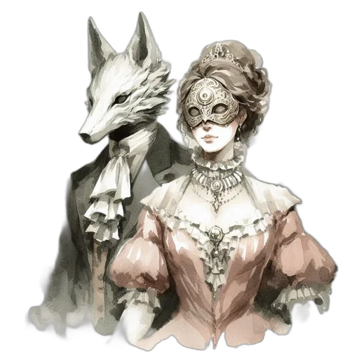 mask, crown, dress, animal transparent PNG cut-out