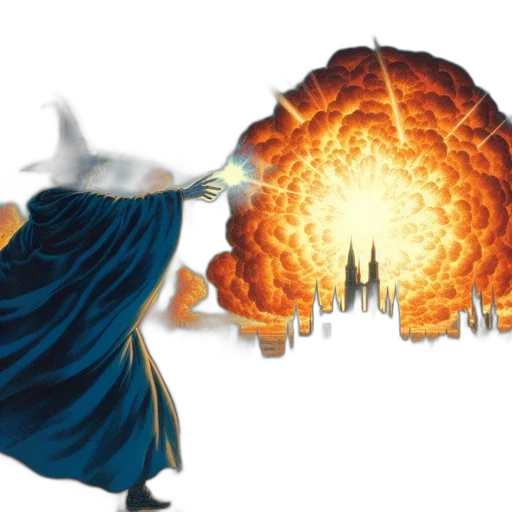 concept art, fantasy art, comic book art, fire transparent PNG cut-out