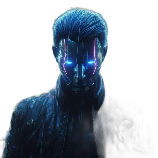 mask, face, jacket, robot transparent PNG cut-out
