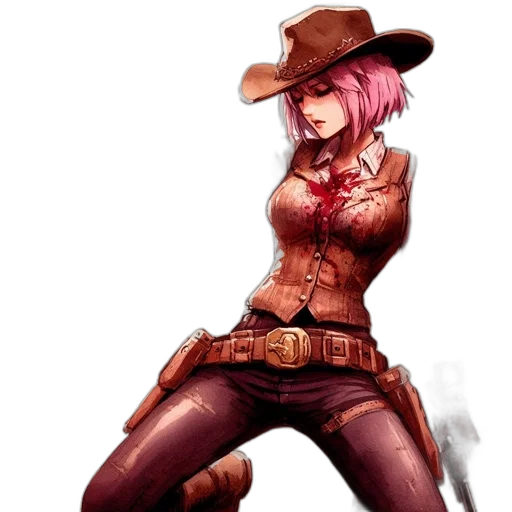 jacket, staff, weapon, hat transparent PNG cut-out