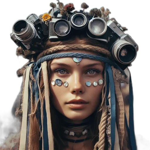 robot, face, mask, jewelry transparent PNG cut-out