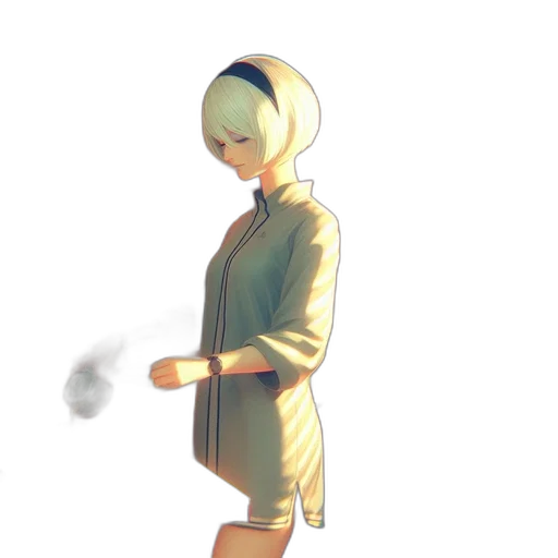 dress, jacket, mask, staff transparent PNG cut-out