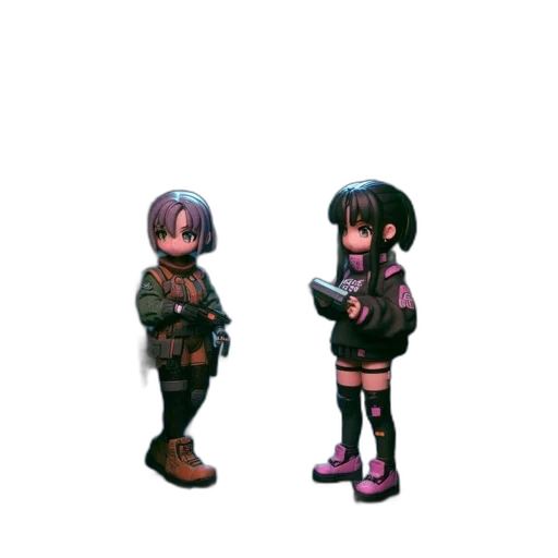 weapon, jacket, pixel art, 3d render transparent PNG cut-out