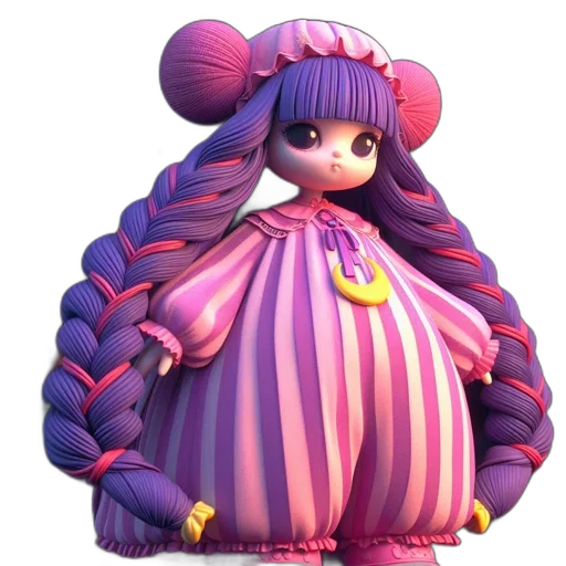 dress, creature, hair, 3d render transparent PNG cut-out