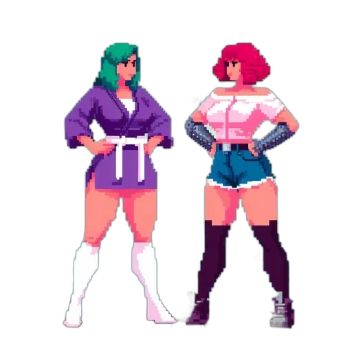 jacket, dress, pixel art, concept art transparent PNG cut-out