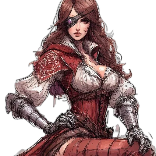dress, weapon, sword, fantasy art transparent PNG cut-out