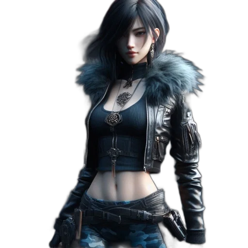 jacket, concept art, fantasy art, cyberpunk transparent PNG cut-out