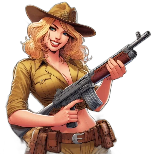 weapon, staff, hat, comic book art transparent PNG cut-out