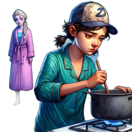 food, concept art, comic book art, pixel art transparent PNG cut-out