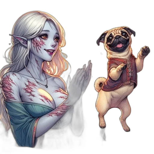 creature, concept art, fantasy art, pixel art transparent PNG cut-out