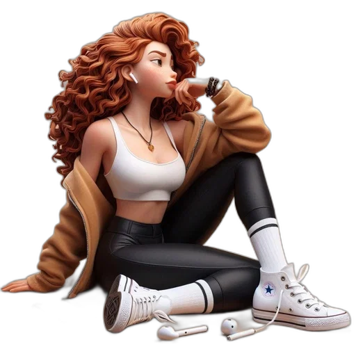 jacket, shoes, hair, cartoon transparent PNG cut-out