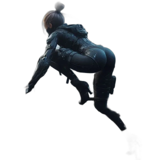 jacket, robot, weapon, creature transparent PNG cut-out