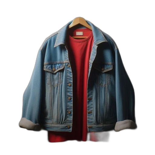 jacket, 3d render, photorealistic, red transparent PNG cut-out